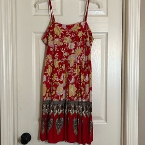 Boho sundress. NWOT Adj straps cutout in back. Adorable and fun. Flattering. M